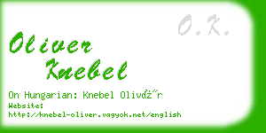 oliver knebel business card